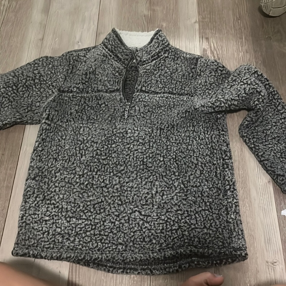 A grey hoodie